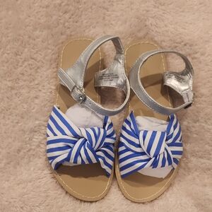 Crewcuts Silver and Blue Kids Sandals